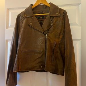 Frye leather jacket brand new